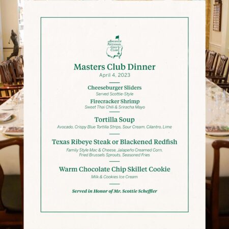 Scottie Scheffler’s Tex-Mex Menu for 2025 Masters Dinner