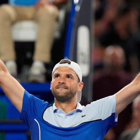 Grigor Dimitrov Celebrates 100th Masters Hard Court Victory