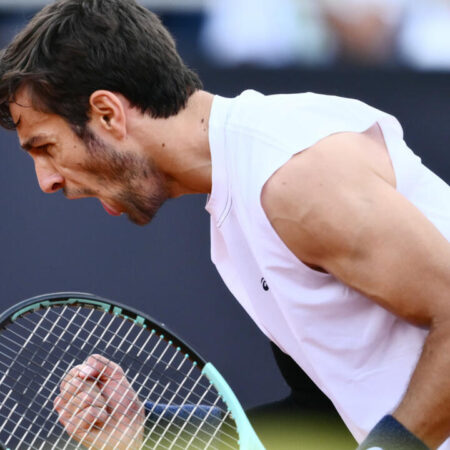 Musetti on Match Point Rain Delay vs Medvedev in Rome