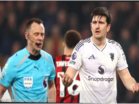 FA Charges Harry Maguire with Improper Conduct After Bournemouth Red Card